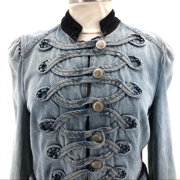 Free People Denim Seamed And Structured Jacket - Picture 5 of 8